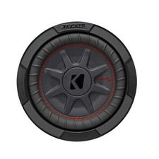 Kicker 48CWRT84 8" 4-Ohm Dual 300 Watts RMS Voice Coil Design Subwoofer - Black