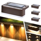 4 Pack Solar LED Deck Lights Outdoor Waterproof Step Lamp for Garden Stairs