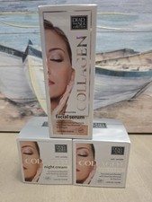 Dead Sea Collection Collagen Day Cream Night Cream Facial Serum Set New