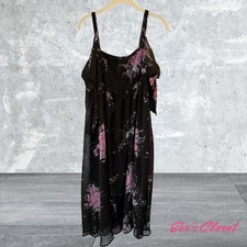 Free People By Urban Outfitters Tied to You Maxi Dress, Black With Flowers S P
