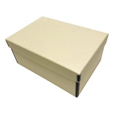 5x8 Tan Archival Storage Box Acid-Free Museum Archive Photo Document Organizer