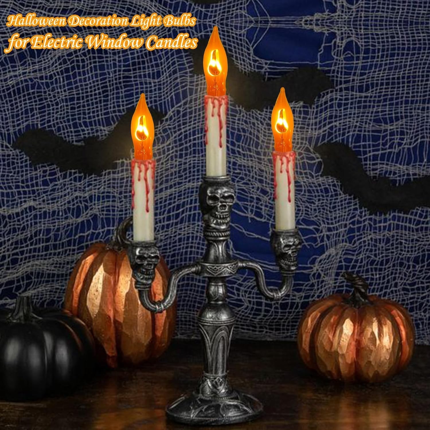 Christmas Flicker Flame Light Bulbs, 12 Pack C7 Crystal Clear Flickering Light B