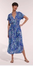 NWT Size medium Poupette St Barth Becky long dress in a blue floral print