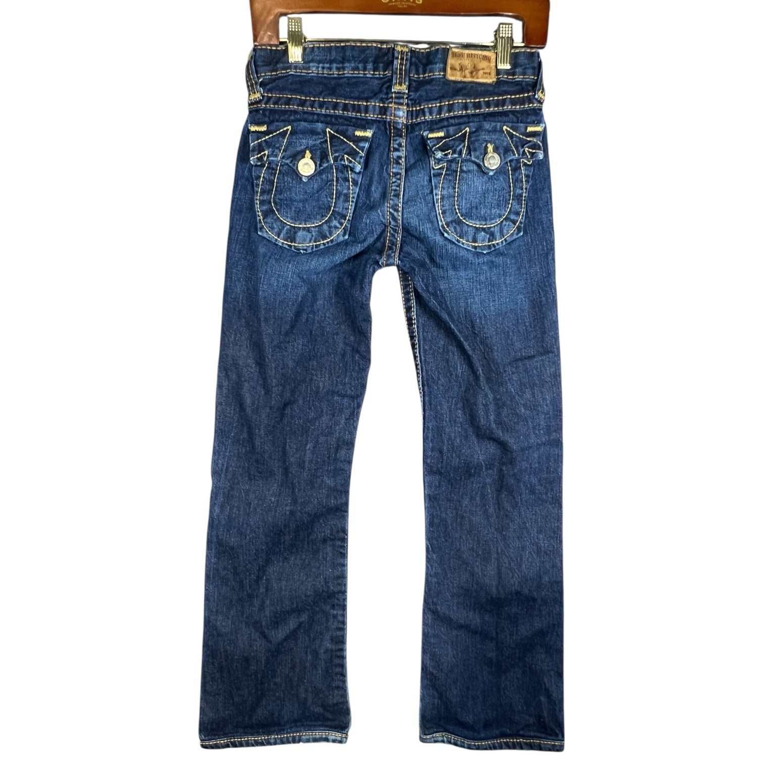 True Religion Billy Big T Blue Jeans  Size 14 Boot Cut Stitching (27x25) thumbnail 2