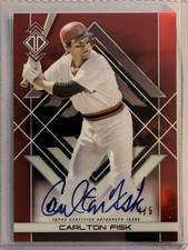 2025 Transcendent Icons Red Color Match Auto Carlton Fisk 4/5 Boston Red Sox