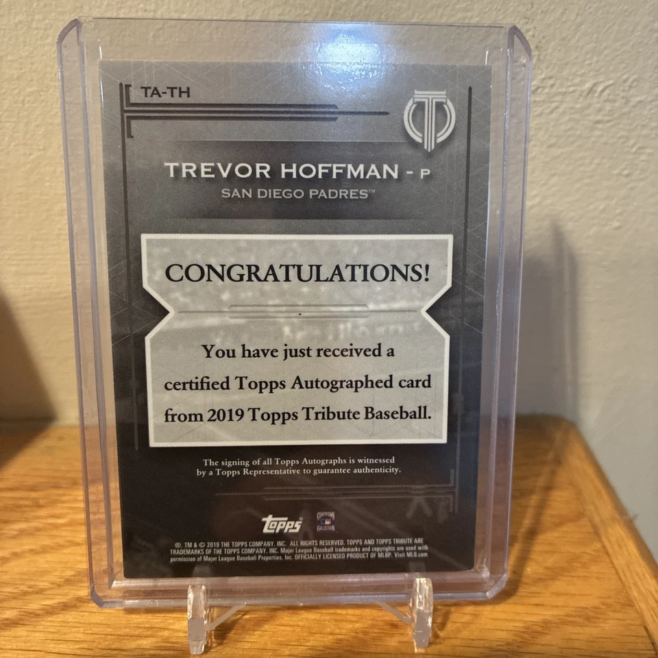 2019 Topps Tribute Tribute Auto Blue /150 Trevor Hoffman #TA-TH Auto HOF - Image 4 of 4
