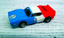 Vintage 70  s TYCO Pro Javelin Trans Am HO Slot Car Red/White/Blue