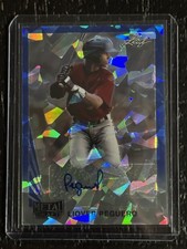 Liover Peguero 2020 Leaf Metal Draft [Blue Crystals] 1990 leaf Auto #LA-LP1 7/15