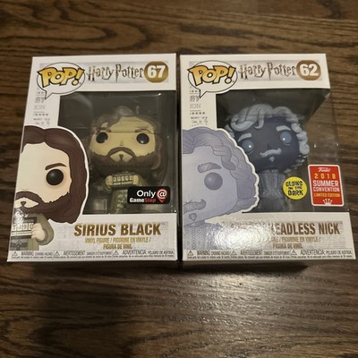 Funko Pop! Harry Potter #67 Sirius Black Vinyl Figure & #62 Nearly Headless Nick