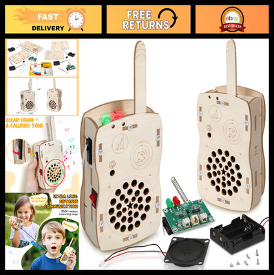 STEM Walkie Talkies & DIY Electronics Kit for Kids 8-14 | Science Projects & Gif