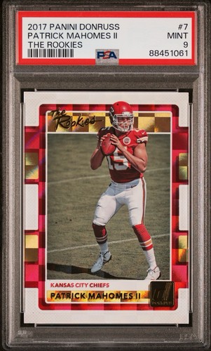 2017 Panini Donruss Patrick Mahomes RC The Rookies PSA 9 🔥