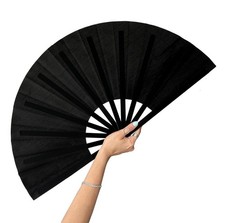 13 inch Large Rave Fan Clacking Popping Fan for Line Dancing, Foldable Hand Fan