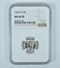 1942-S Mercury Dime MS64 FB NGC Brown Label