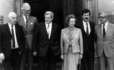 Margaret Thatcher prime minister of Great Britain Garret FitzGeral- Old Photo