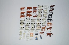 60- HO Scale 1:87 Farm Animals Figures. Horses-Cows-Pigs
