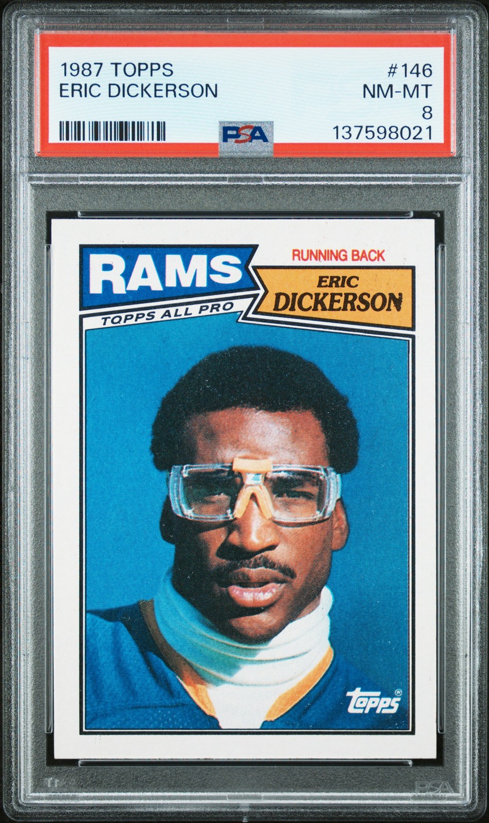 1987 TOPPS #146 ERIC DICKERSON PSA 8