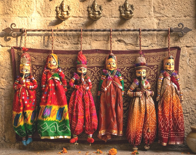 3 Pair SET Indian Handmade Cloth Georgette Beautiful Puppets Sets Male Or Female