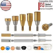 US Fits Nobel Biocare NP Dental Locator Attachment Abutment 1-5mm Male Caps Kits