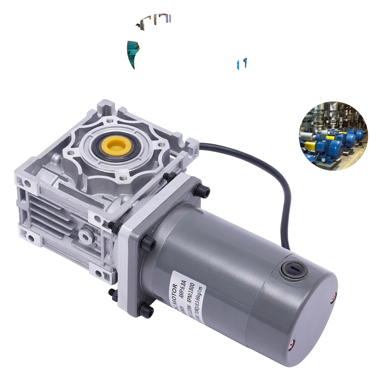 DC 120 V Industrial Electric Gearmotors