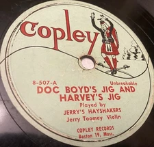 Jerry's Hayshakers,Doc Boyd's Jig And Harvey's Jig,Devil's Dream And Farw 78 RPM