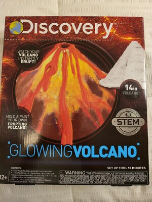 Discovery Glowing Volcano Mold & Paint Your Own Erupting Volcano w/STEM Seal SR