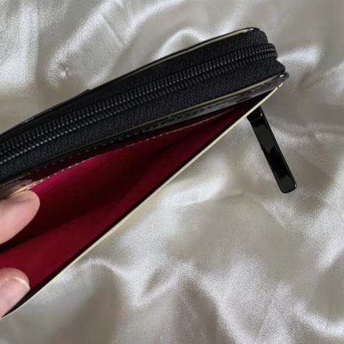 RARE NEW 2014 KATE SPADE NEDA ACCORDION WALLET STRIPED BLACK/CREAM PENN VALLEY - Picture 4 of 14
