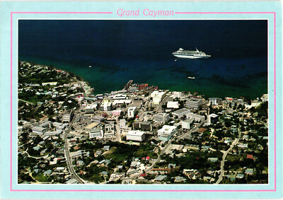 Aerial View of Grand Cayman Postcard Unposted Astral Graphics