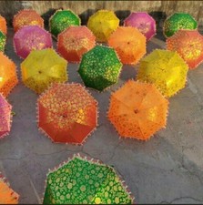 Wholesale 10 PC lot Traditional Indian Decorative Sun Umbrella Parasol Bohemian