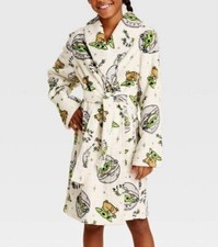 Girls Baby Yoda Robe Bathrobe Pajamas Cover Star Wars Mandalorian 4 6 8 10 12
