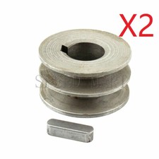 2 PCS B Type Pulley Double V Groove Bore 22mm OD 60mm for B Belt Motor