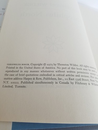 Theophilus North By Thornton Wilder 1973 Book Club Ed - Picture 7 of 7