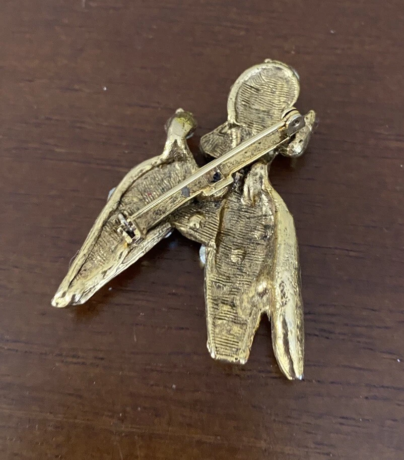 Broche DE COLECCIÓN Caniche Estrás Ojos Azules y Cuello Multicolor Usado Foto 2 de 4