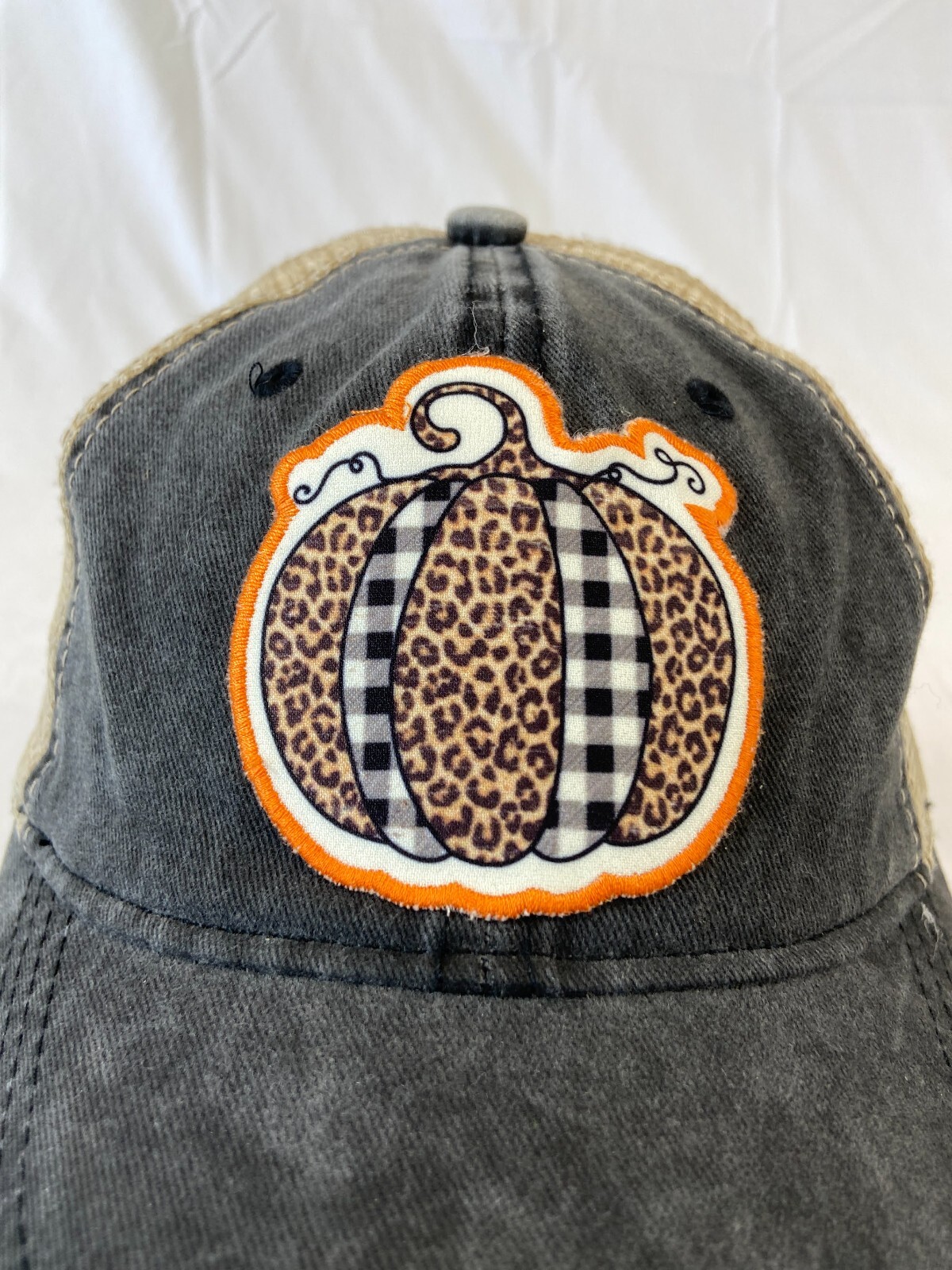 Womens Pumpkin Baseball Cap Strapback Hat Mesh Ba… - image 2
