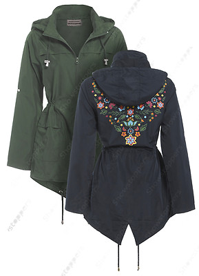 NEU Damen RAIN MAC PARKA Damen DUSCHE Festival REGENMANTEL Größe 8 10 12 16 20 24