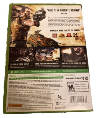 Rage 3 Disc Game Xbox One & Xbox 360 Greatest Hits | eBay