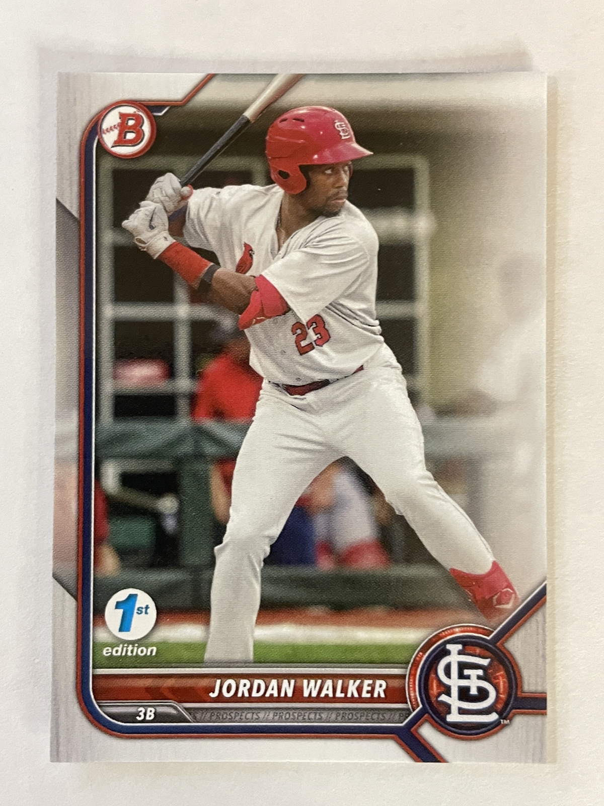 2022 Bowman 1st Edition #BPPF-20 Jordan Walker St. Louis Cardinals