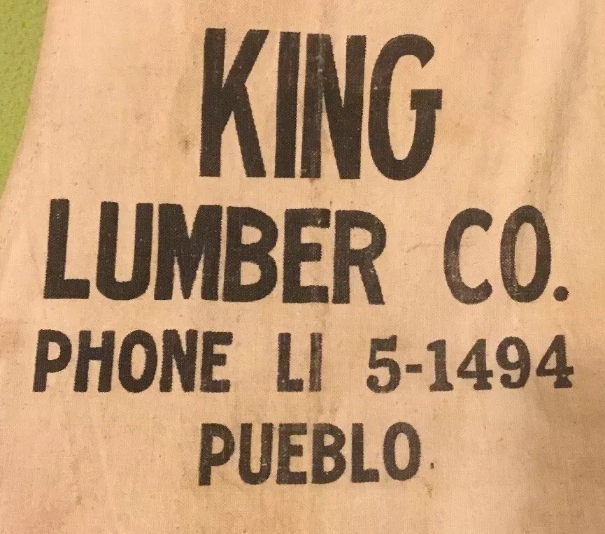 Vintage Lumber yard Apron KING LUMBER CO Pueblo, Colorado eBay
