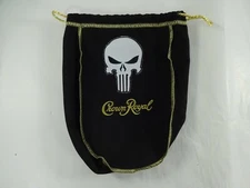 Custom Crown Royal Black Bag w/ Skull Patch