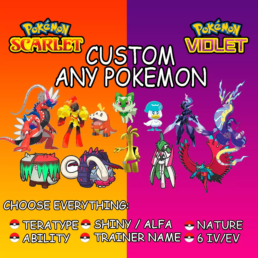 Pokemon Scarlet & Violet Shiny Pokemon 6IV