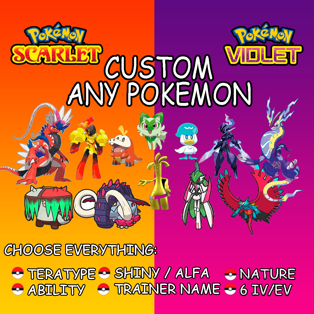 Pokémon Scarlet and Violet ✨SHINY✨ Mimikyu W/ Best 6IV + Customizable