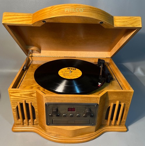 1960s Philco Turntable CD Cassette Player #841.205 Works Great!