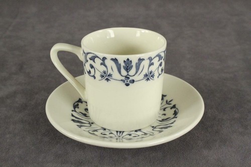 Vintage China Tachikichi Blue Floral Cream Demitasse Tea Espresso Cups & Saucers - Picture 2 of 7
