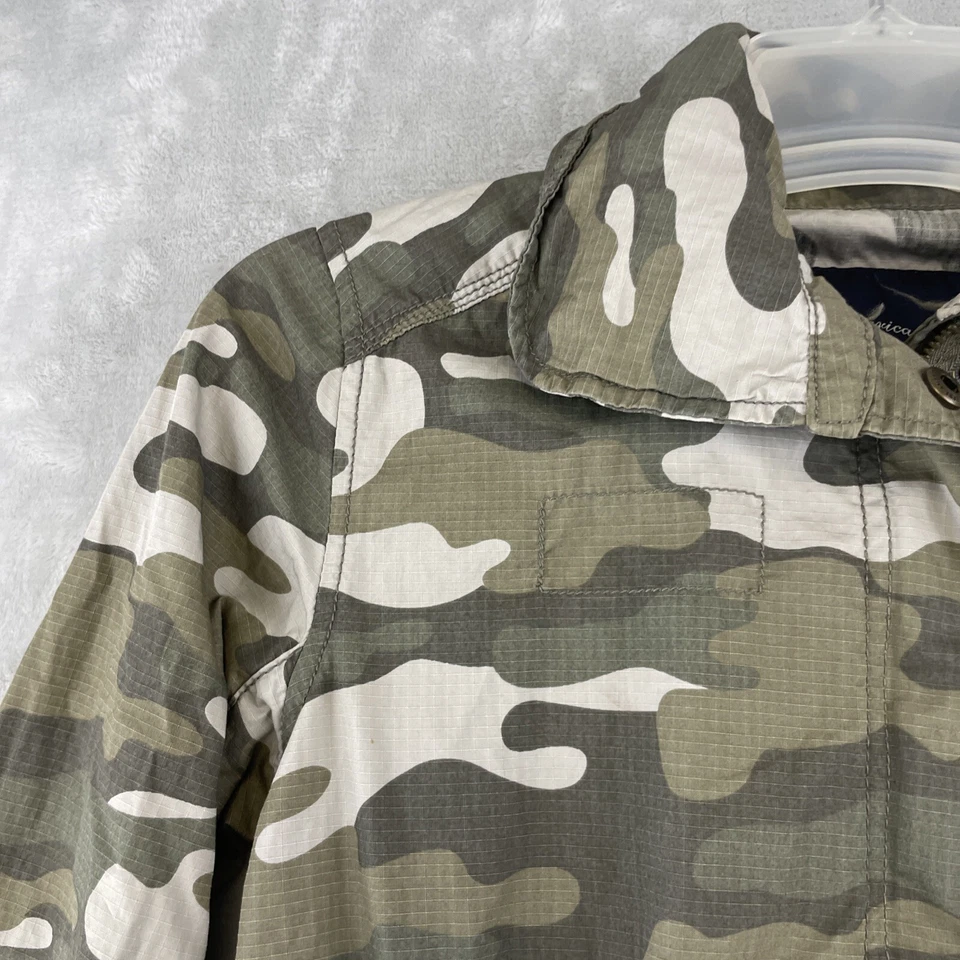 Chaqueta para mujer American Eagle talla S camuflada cremallera completa con capucha Ripstop ligera Foto 3 de 4