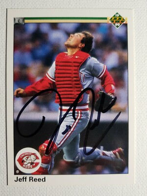 1990 Upper Deck Jeff Reed Autograph Card Reds Rockies Twins Giants Cubs ...
