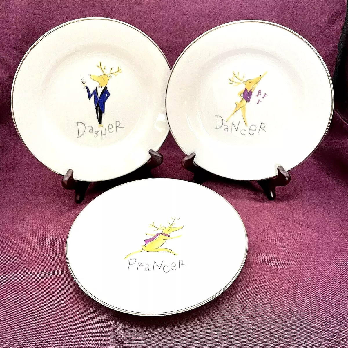 Pottery barn reindeer plates top