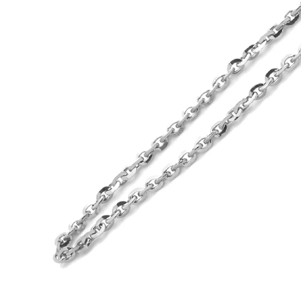 Men Women 14K White Gold Chain 1.5mm Cobra Chain Necklace