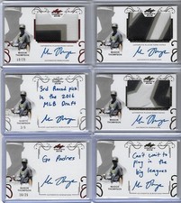 2016 Leaf Trinity MASON THOMPSON 3 Clr Patch Red Prismatic RC Auto 10/25 Padres