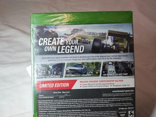 F1 2016 Limited Edition Xbox One (Brand New Factory Sealed US Version) Xbox One, - Picture 3 of 6
