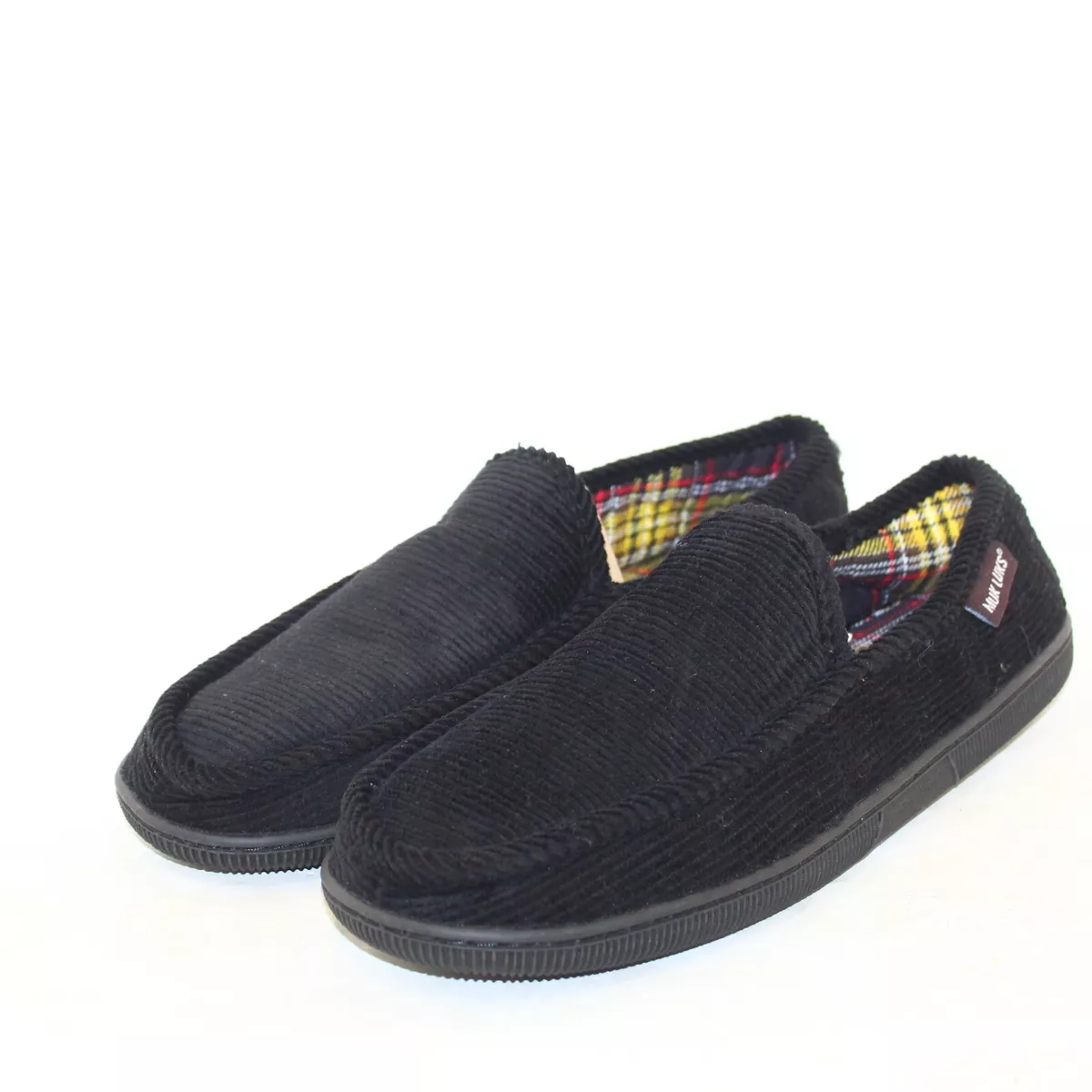 MUK LUKS mens slippers size L 12 13 M 10 11 fabric cozy NEW
