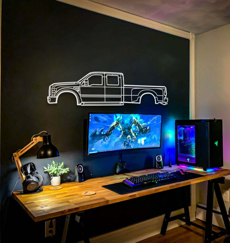 3D Acrylic Metal Car Art Poster USA 2008 F-450 Wall Decor